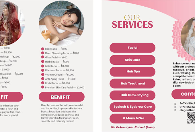 create a modern and print ready tri fold brochure design